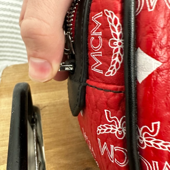 MCM Bag in Red & White Visetos NWOT - Picture 13 of 16